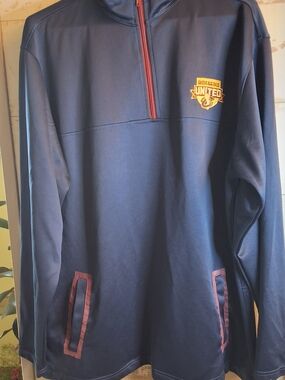 1/4 Zip Mens Long Sleeve Cleveland Cavaliers Wi E & Gold United 2XL